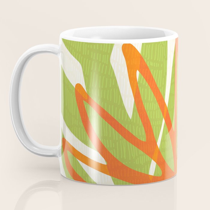 All Day Everyday in Green and Orange Nature Coffee Mug Gallery Image 3