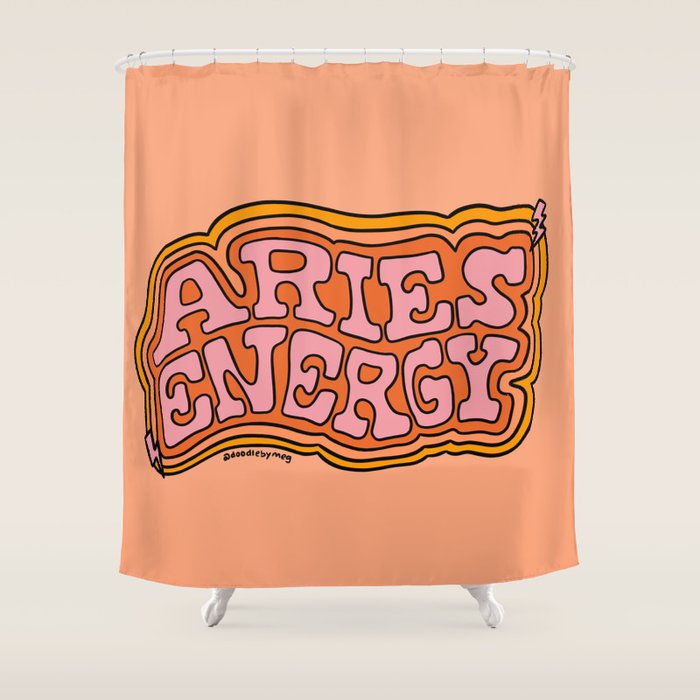 Aries Energy Shower Curtain Gallery Image 1