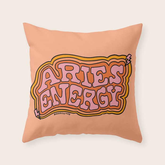 Aries Energy Throw Pillow Gallery Image 6