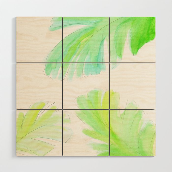 Banana Leaf Wood Wall Art Gallery Image 1