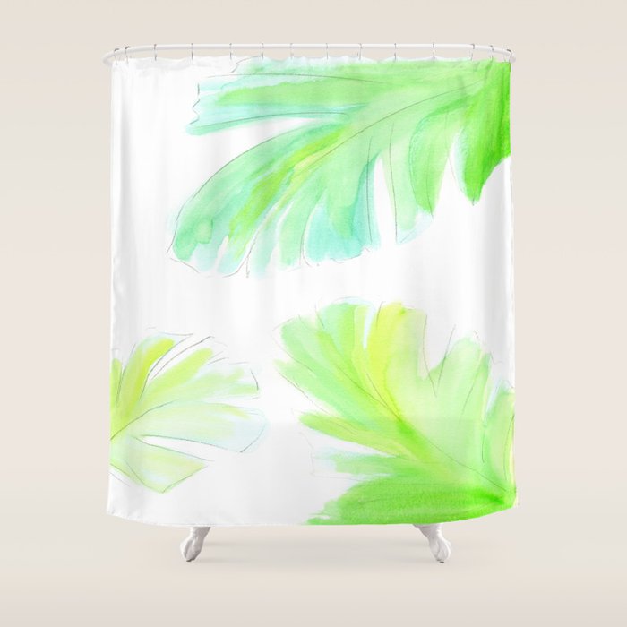Banana Leaf Shower Curtain Gallery Image 1