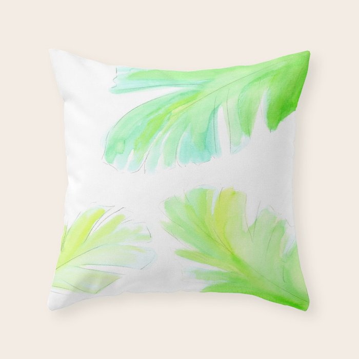 Banana Leaf Throw Pillow Gallery Image 6