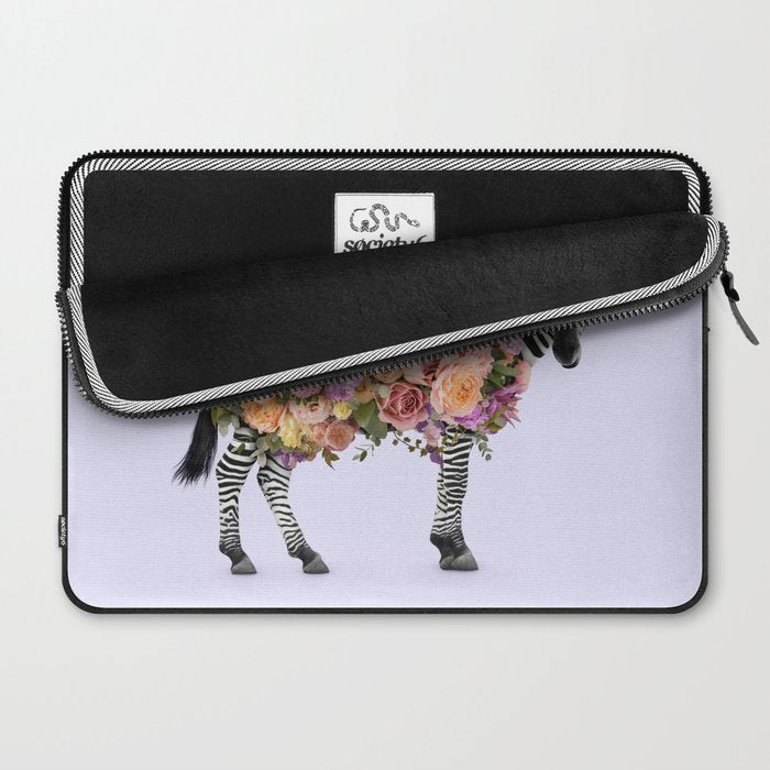 FLORAL ZEBRA Laptop Sleeve Gallery Image 2
