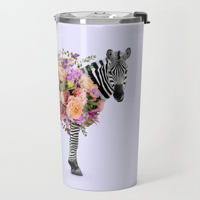 FLORAL ZEBRA Travel Mug Gallery Image 2