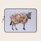 FLORAL ZEBRA Laptop Sleeve Gallery Image 1