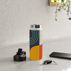 mid century bauhaus geometry square 2 Water Bottle Gallery Image 4