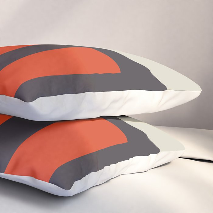 mid century bauhaus geometry square 2 Pillow Sham Gallery Image 3