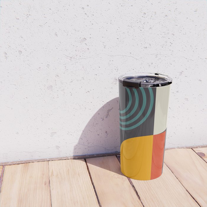 mid century bauhaus geometry square 2 Travel Mug Gallery Image 4