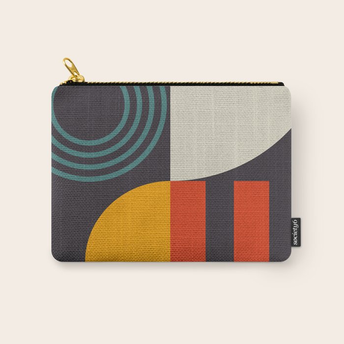 mid century bauhaus geometry square 2 Carry All Pouch Gallery Image 1