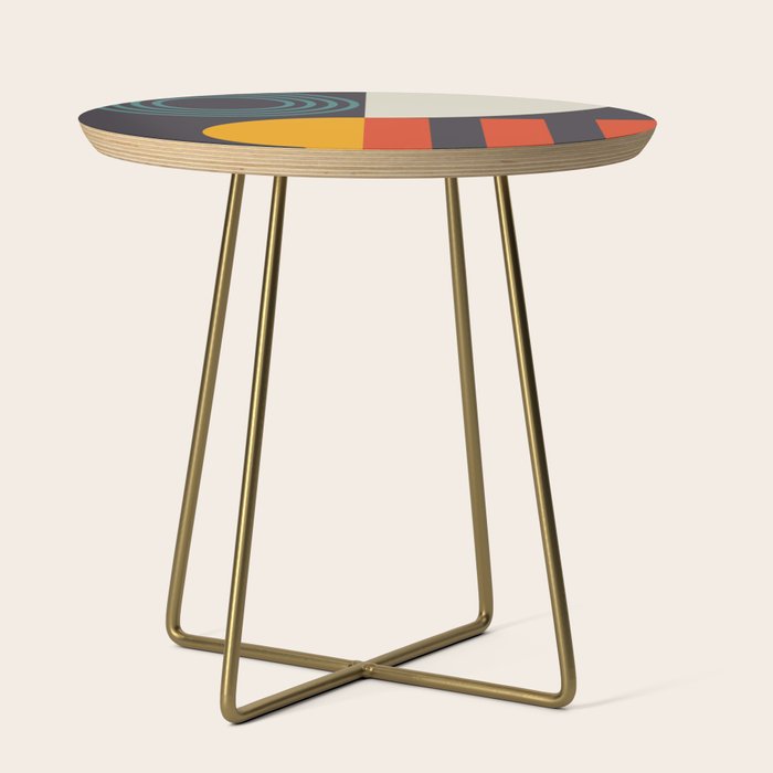 mid century bauhaus geometry square 2 Side Table Gallery Image 1