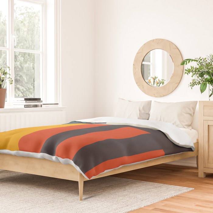 mid century bauhaus geometry square 2 Duvet Cover Gallery Image 2