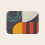 mid century bauhaus geometry square 2 Bath Mat Gallery Image 1
