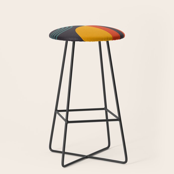 mid century bauhaus geometry square 2 Stool Gallery Image 1