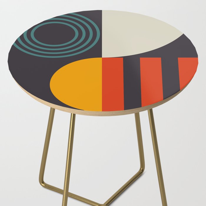 mid century bauhaus geometry square 2 Side Table Gallery Image 2