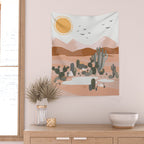 Desert Landscape Oasis Wall Tapestry Gallery Image 2