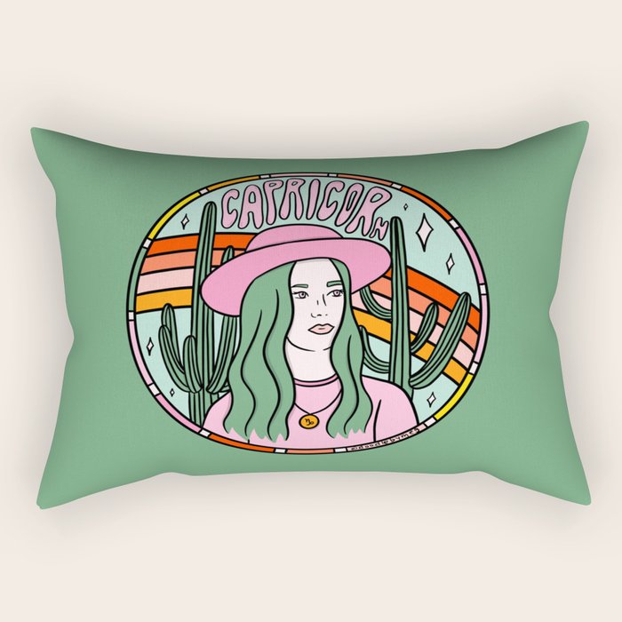 Capricorn Cowgirl Rectangular Pillow Gallery Image 2