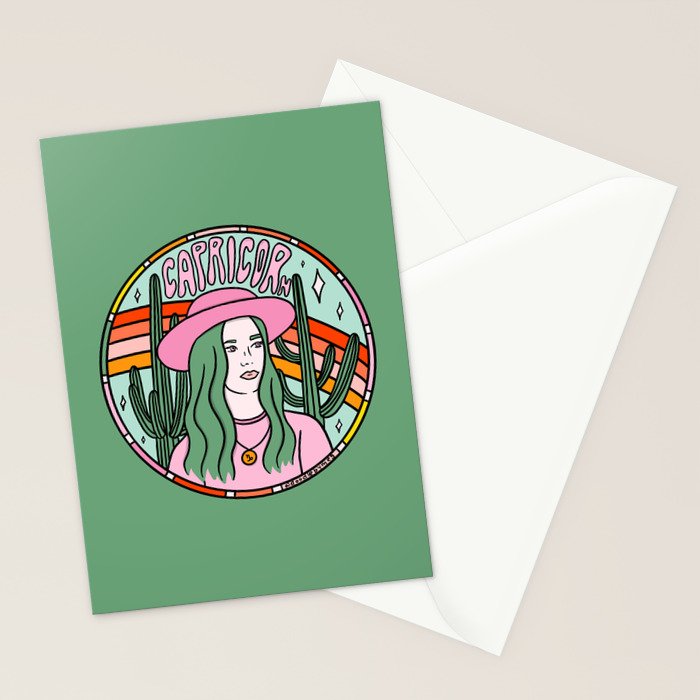 Capricorn Cowgirl Stationery Card Gallery Image 2