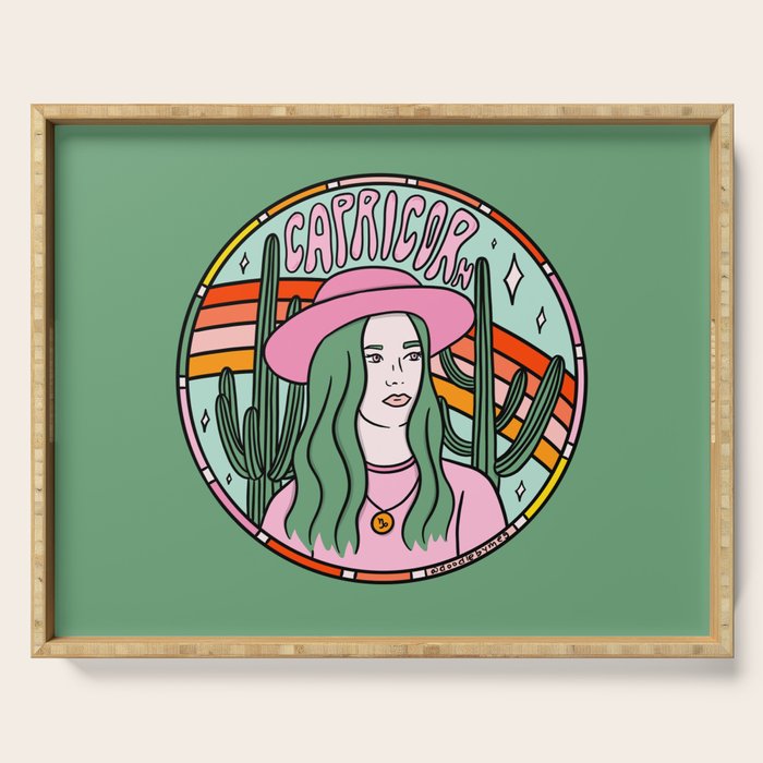 Capricorn Cowgirl Serving Tray Gallery Image 1