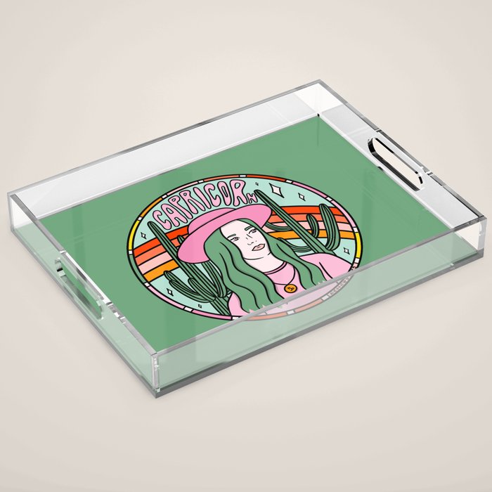 Capricorn Cowgirl Acrylic Tray Gallery Image 1