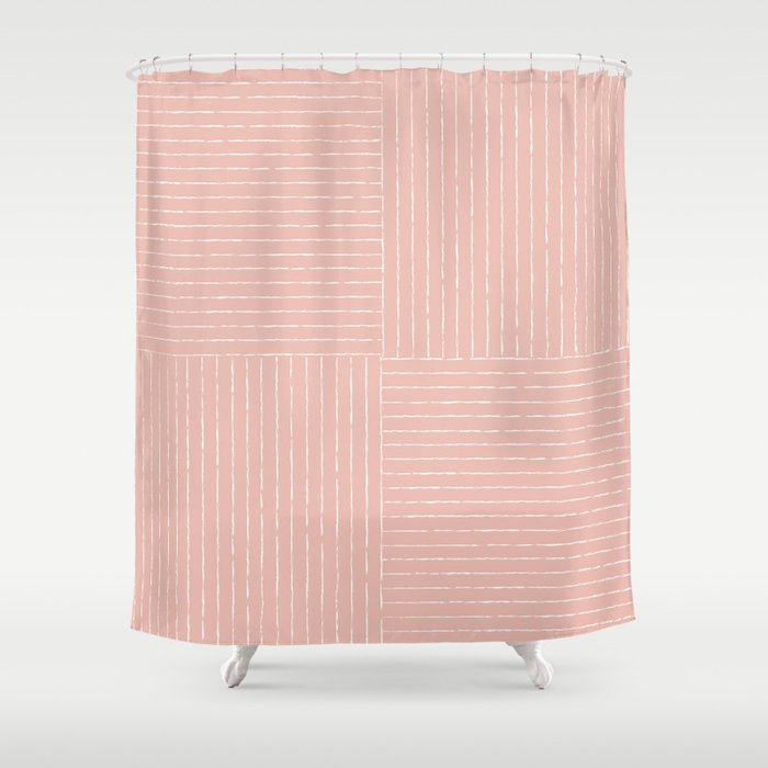 Lines III (Pink) Shower Curtain Gallery Image 1