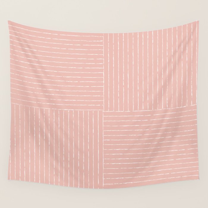 Lines III (Pink) Wall Tapestry Gallery Image 1