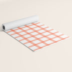 Red geometric plaid gingham pattern Yoga Mat Gallery Image 2