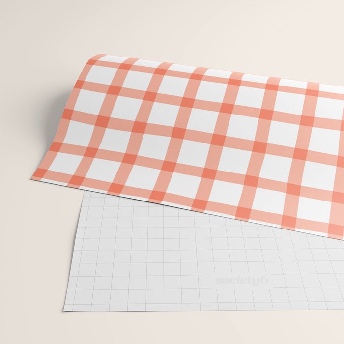 Red geometric plaid gingham pattern Wrapping Paper Gallery Image 2