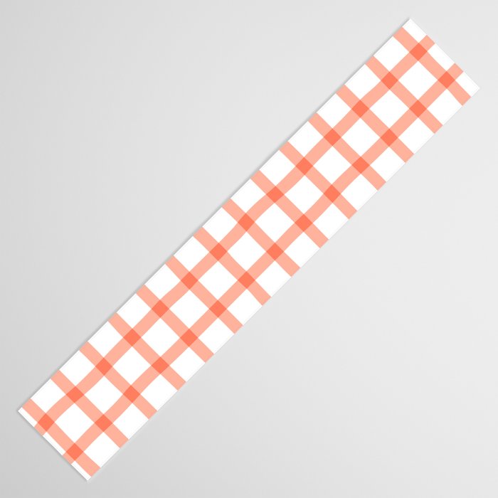 Red geometric plaid gingham pattern Table Runner Gallery Image 3