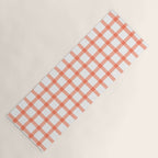 Red geometric plaid gingham pattern Yoga Mat Gallery Image 1