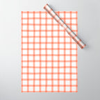 Red geometric plaid gingham pattern Wrapping Paper Gallery Image 1