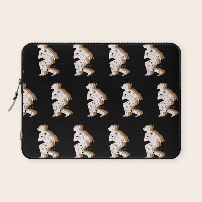 Space Cowboy - Black, white & camel Laptop Sleeve Gallery Image 1