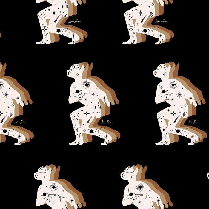 Space Cowboy - Black, white & camel Coffee Mug Gallery Image 2