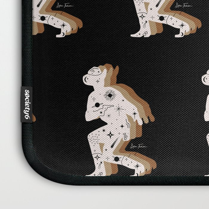 Space Cowboy - Black, white & camel Laptop Sleeve Gallery Image 3