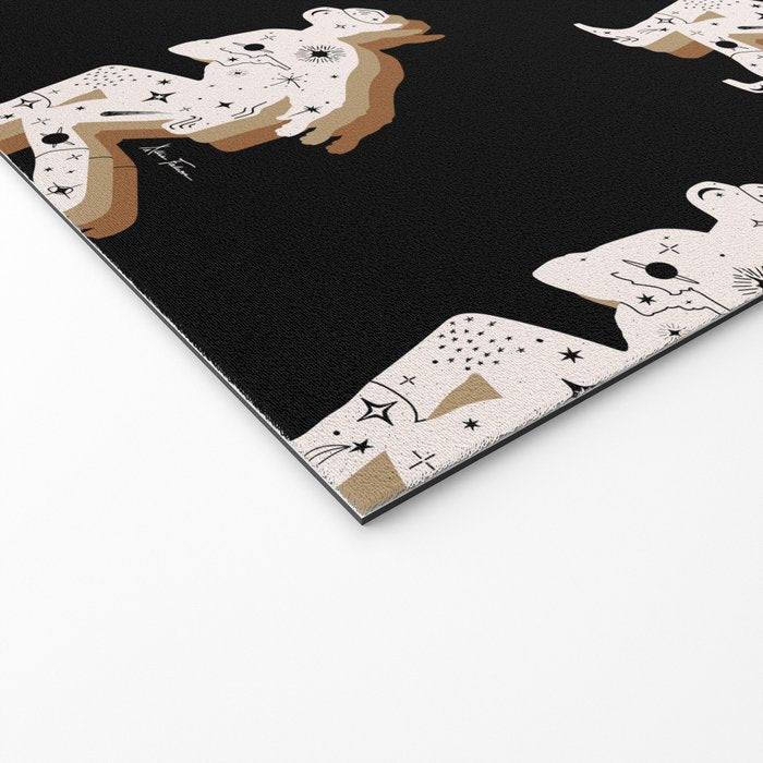 Space Cowboy - Black, white & camel Welcome Mat Gallery Image 2