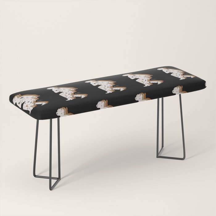 Space Cowboy - Black, white & camel Bench Gallery Image 1