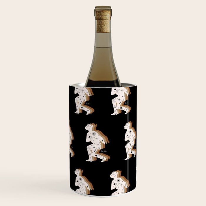 Space Cowboy - Black, white & camel Wine Chiller Gallery Image 1
