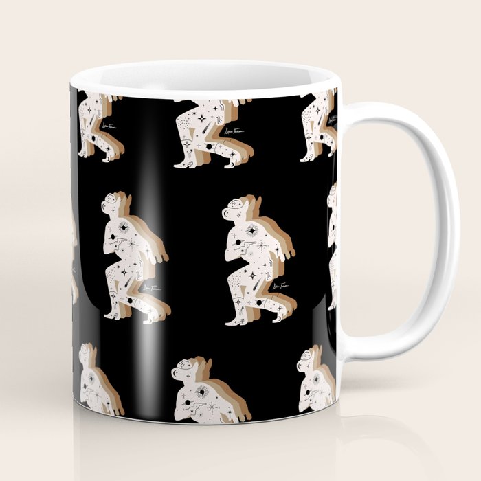 Space Cowboy - Black, white & camel Coffee Mug Gallery Image 1