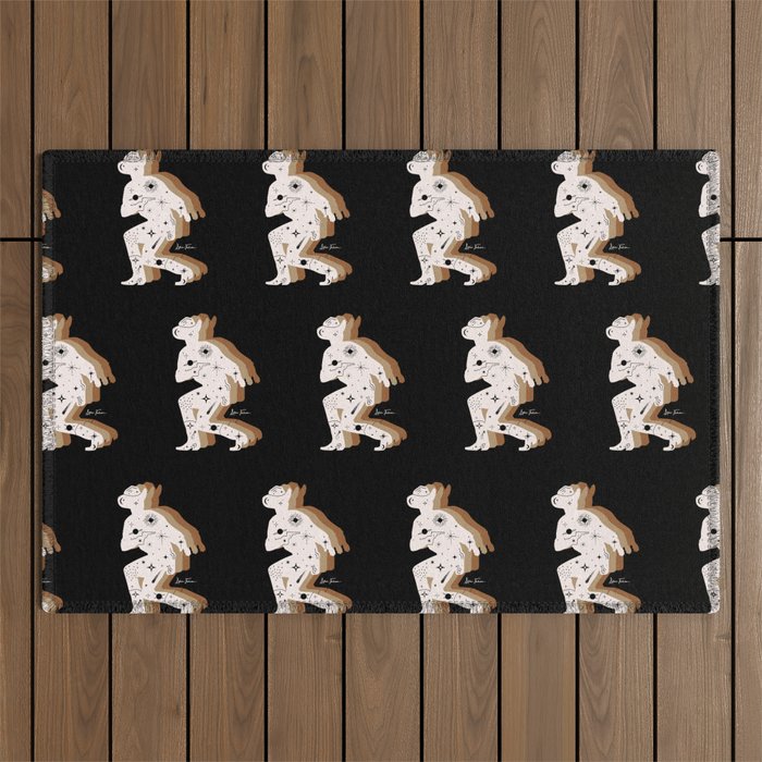 Space Cowboy - Black, white & camel Outdoor Rug Gallery Image 1