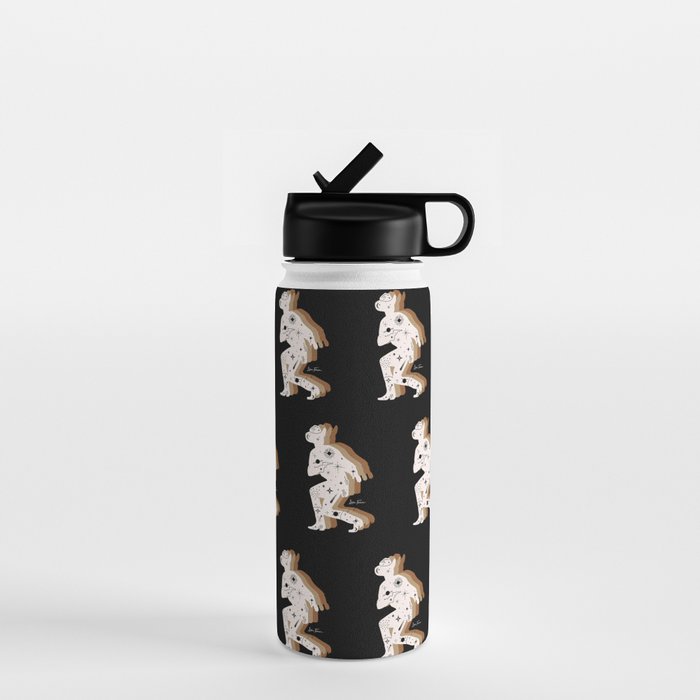 Space Cowboy - Black, white & camel Water Bottle Gallery Image 1