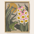 Moonlight Frog and Flowers Serving Tray Gallery Image 1
