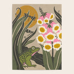 Moonlight Frog and Flowers Poster Gallery Image 4