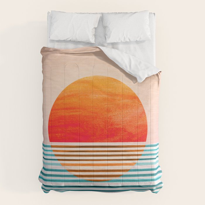 Minimalist Sunset III / Abstract Landscape Comforter Gallery Image 1