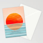 Minimalist Sunset III / Abstract Landscape Stationery Card Gallery Image 2
