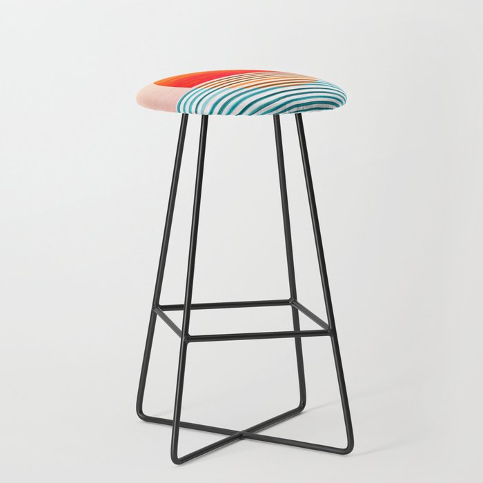 Minimalist Sunset III / Abstract Landscape Stool Gallery Image 1