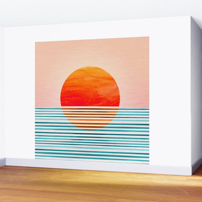 Minimalist Sunset III / Abstract Landscape Wall Mural Gallery Image 2
