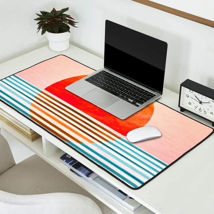 Minimalist Sunset III / Abstract Landscape Desk Mat Gallery Image 2