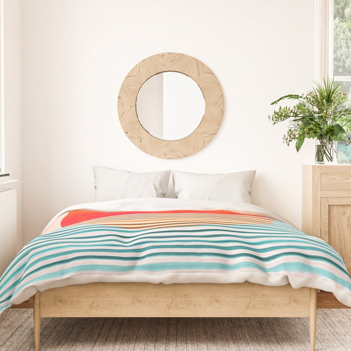 Minimalist Sunset III / Abstract Landscape Duvet Cover Gallery Image 3