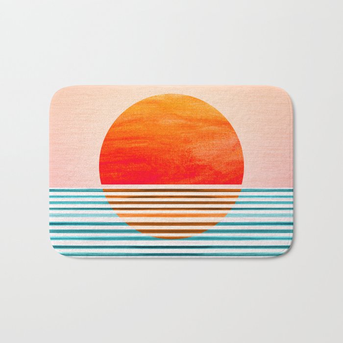 Minimalist Sunset III / Abstract Landscape Bath Mat Gallery Image 1