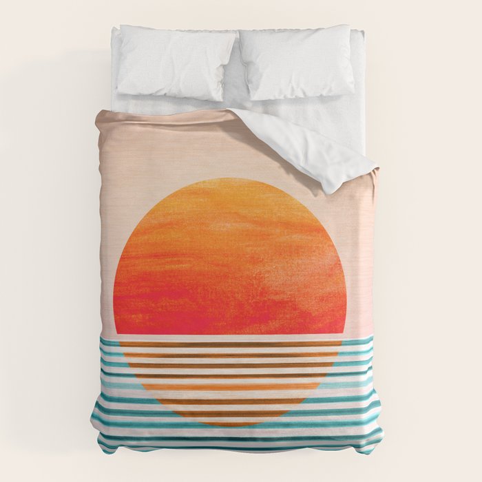 Minimalist Sunset III / Abstract Landscape Duvet Cover Gallery Image 6