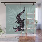Crocodile - Mint Wall Mural Gallery Image 1